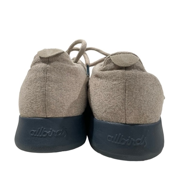 ALLBIRDS Men Sand Navy Blue Sole Wool Runners Sneakers size 11 - Picture 4 of 9